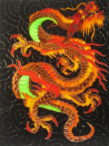 Вогняний китайський дракон